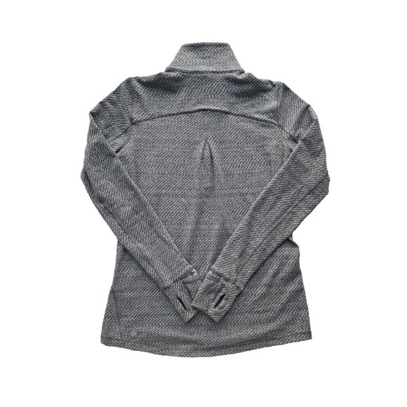 Lululemon Women's Outrun 1/2 Zip Top Hazy Heather Grey Thumbholes Size 8 - Picture 5 of 7